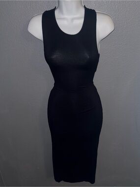Antistar Black Bodycon Midi Lightweight Dress Womens size XS - Small